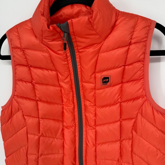 ORAGE BRIGHT ORANGE 80% DOWN PUFFER VEST NWT SMALL - Picture 2 of 9
